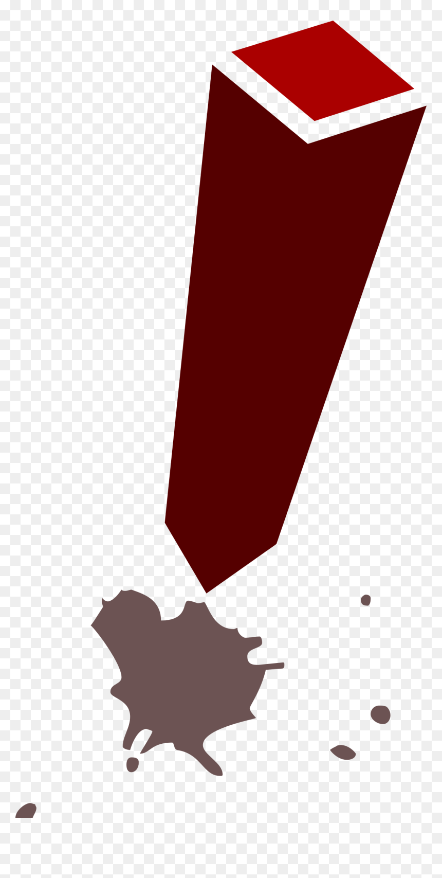 Exclamation Ink Clip Arts - Vector Exclamation, HD Png Download - red exclamation point png