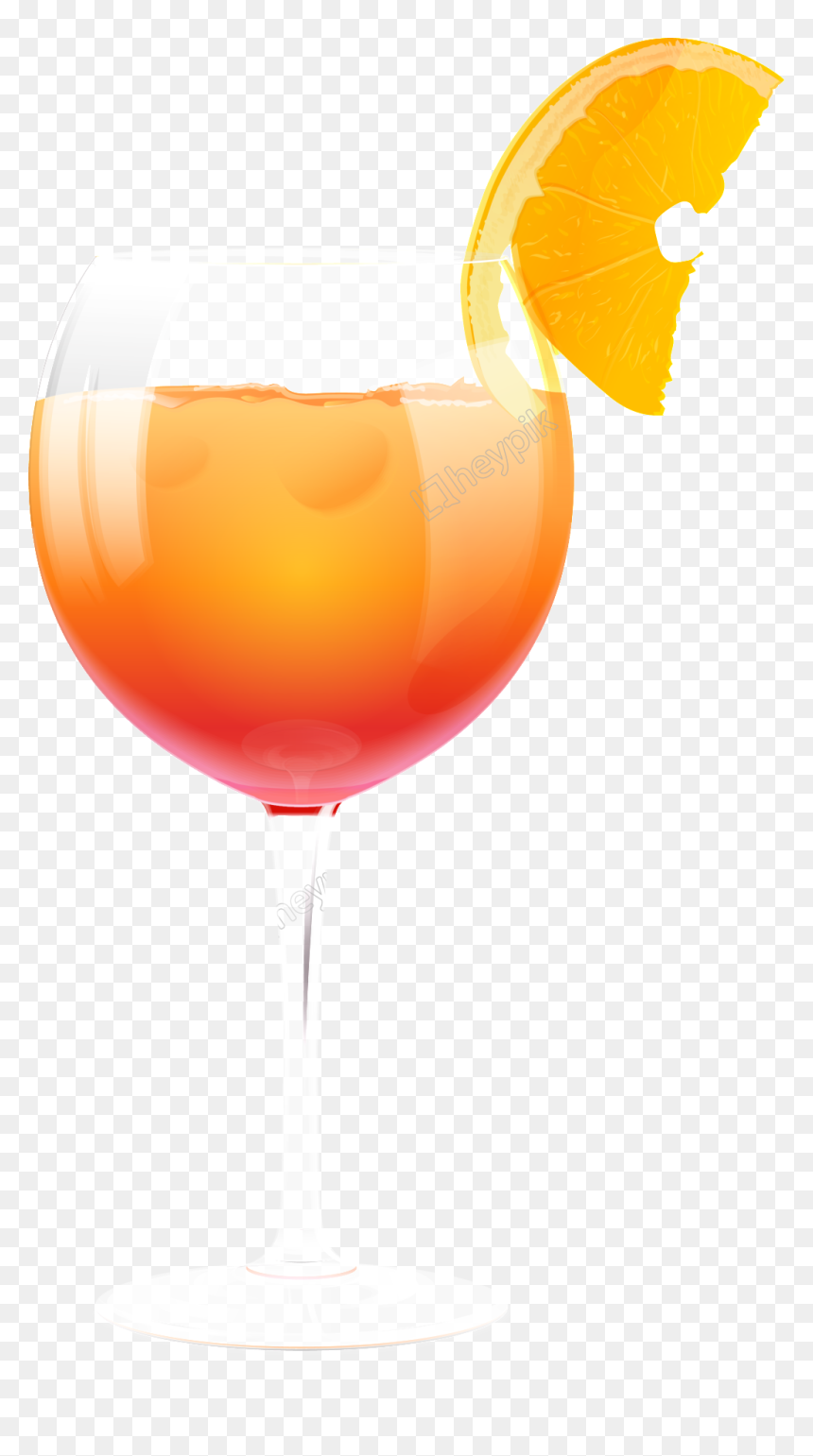 Transparent Glass Of Orange Juice Clipart - Orange Jiuce In Glass Png, Png Download - wine glass vector png