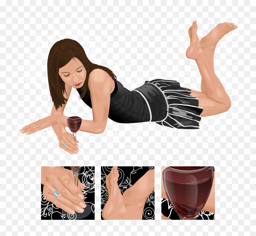 A Glass Of Wine - Glass Of Wine, HD Png Download - wine glass vector png