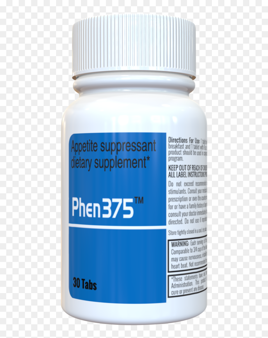 Phen375 Diet Pills For Weight Loss - Food, HD Png Download - prescription bottle png