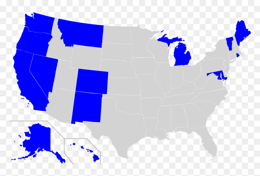 Map Of Us State Medical Marijuana Laws - Assisted Suicide, HD Png Download - medical marijuana png