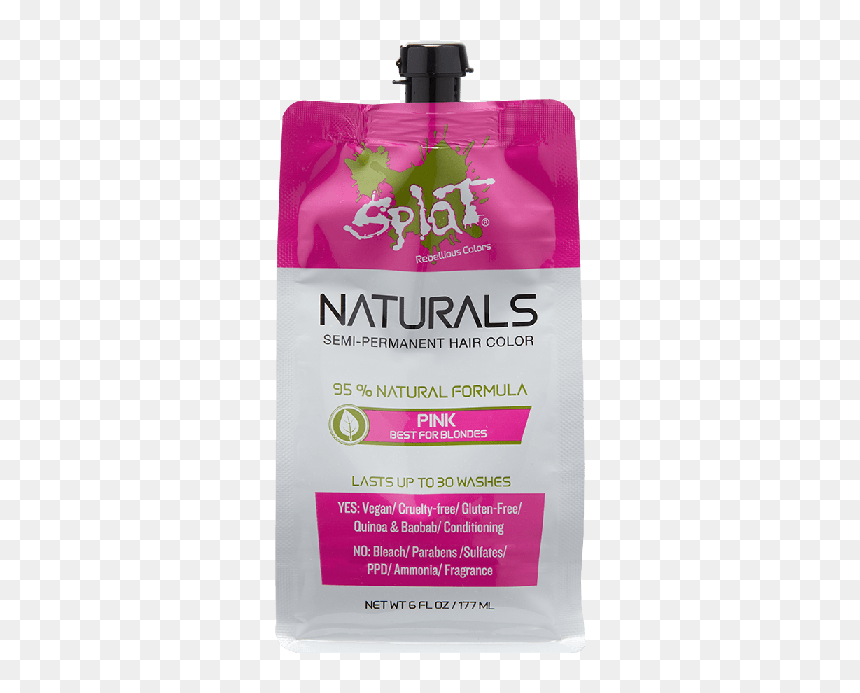 Splat Naturals Semi-permanent Hair color - Splat Temporary Hair Dye Pink, HD Png Download - color splat png