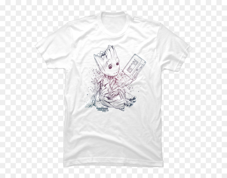 Groot Mixtape Outline - Capital Bra T Shirts, HD Png Download - shirt outline png