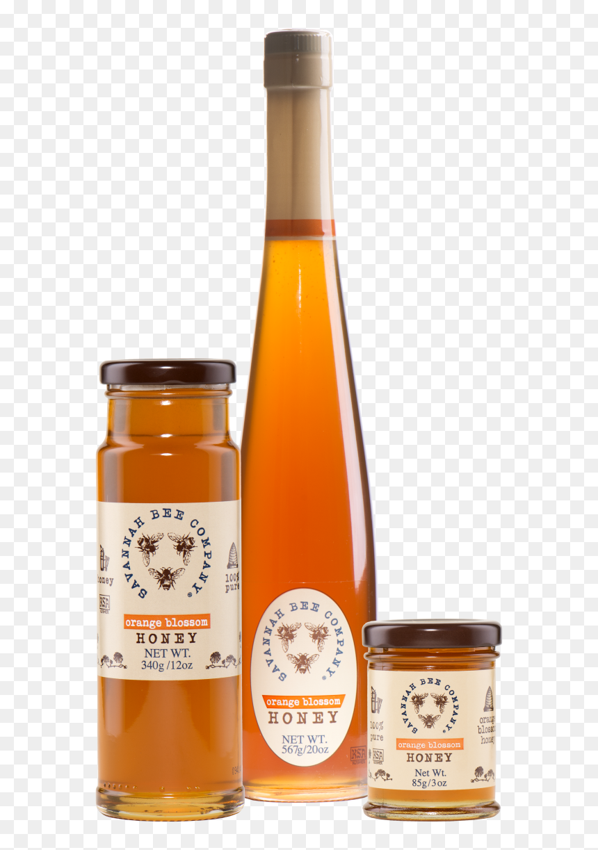 Orange Blossom Honey - Glass Bottle, HD Png Download - rosh hashanah png