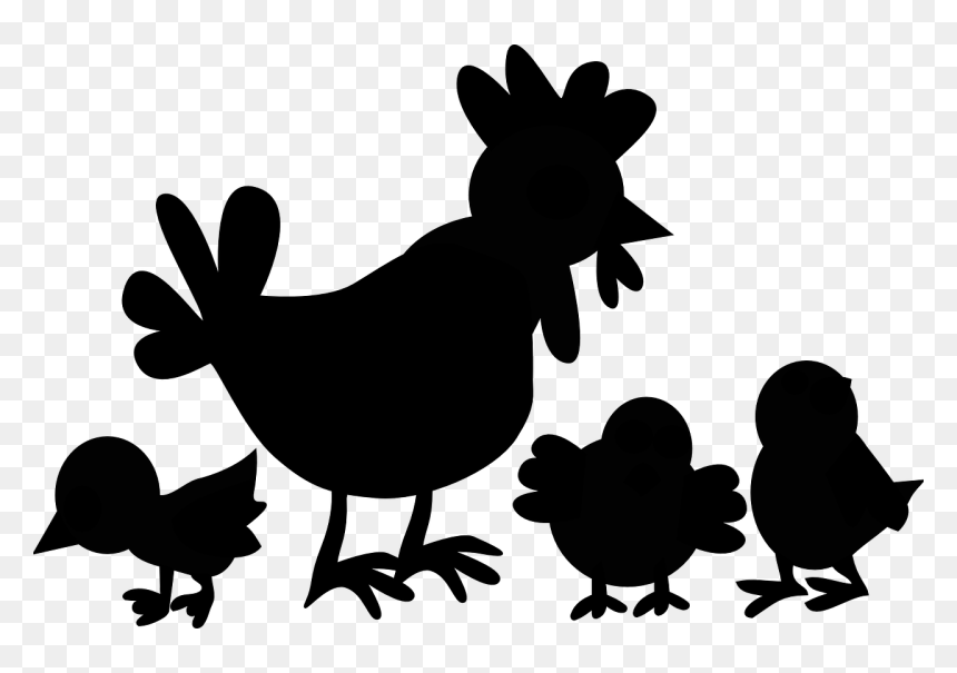 Rooster Black & White - Clip Art, HD Png Download - rooster silhouette png