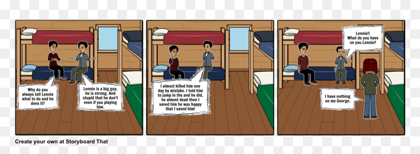 Comic Script Of Mice And Men, HD Png Download - strong man png
