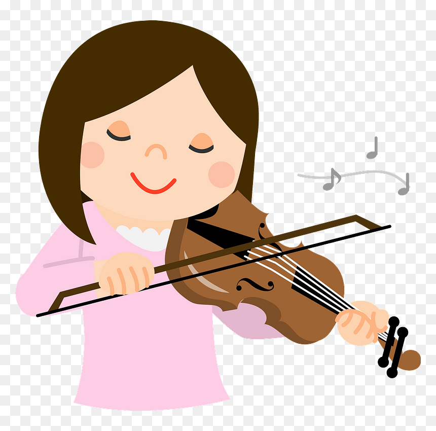 Girl Playing Violin Clipart, HD Png Download - violin bow png