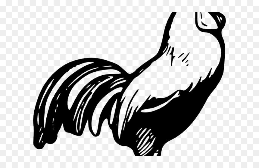 Rooster Silhouette Cliparts - Rooster Black And White, HD Png Download - rooster silhouette png