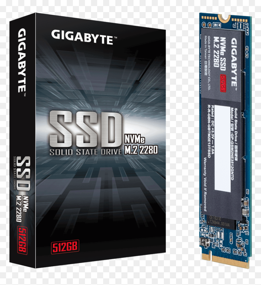 512gb Gigabyte Ssd M 2 Nvme, HD Png Download - ssd png