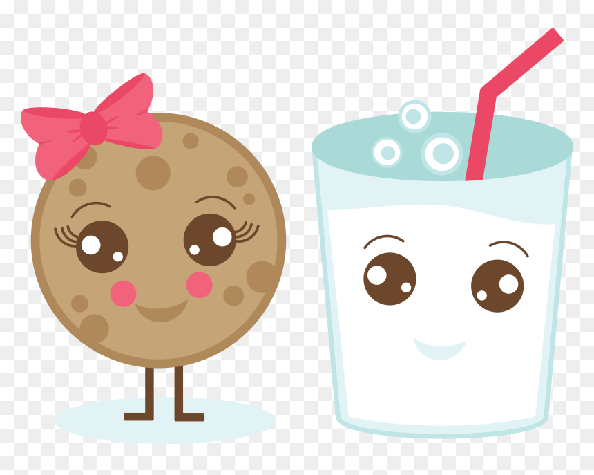 Thumb Image - Cartoon Cookie And Milk, HD Png Download - cute food png