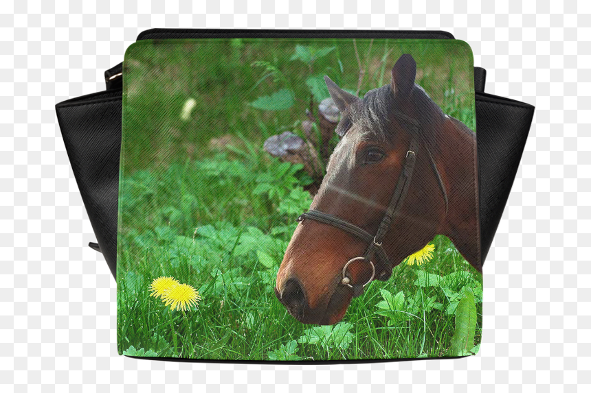 Beautiful Horse Face, Green Grass And Yellow Dandelions - Horse, HD Png Download - horse face png