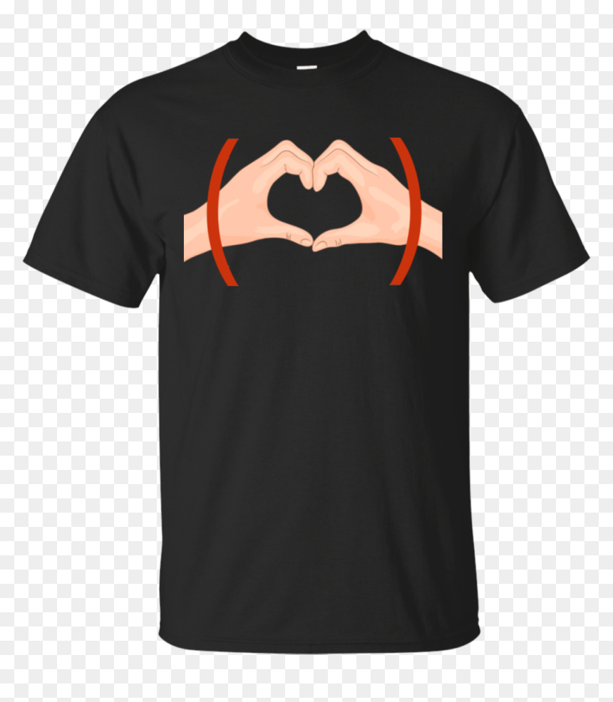 Red Heart Hands T-shirt - Gucci Logo Mickey Mouse, HD Png Download - heart hands png