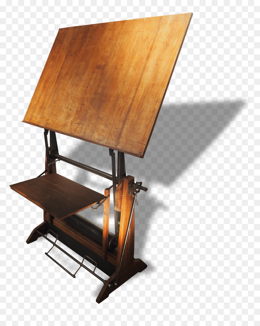 Table Desk Drawing Furniture Wood - Art Table, HD Png Download - wood furniture png