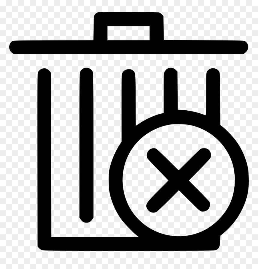 Junk Garbage Trash Waste Dustbin Cancel Block - Euston Railway Station, HD Png Download - dustbin clipart png