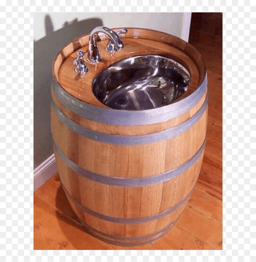 Whiskey Barrel Sink, HD Png Download - wine barrel png
