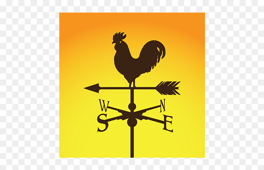 Silhouette Rooster Weathervane, HD Png Download - rooster silhouette png