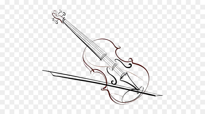Line Art, HD Png Download - violin bow png