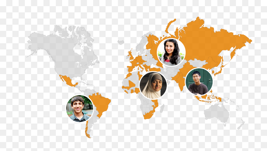 Meet Students From Around The World - Covid 19 Red Zones In Europe, HD Png Download - around the world png