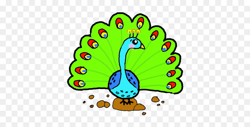 Easy Peacock Drawing, HD Png Download - peacock tail png