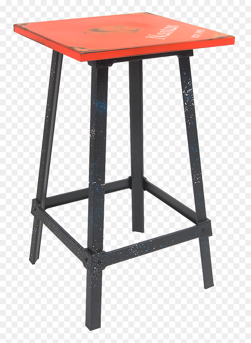 Antique Red & Black Metal Bar Table - Scie Circulaire Sur Table, HD Png Download - bar table png