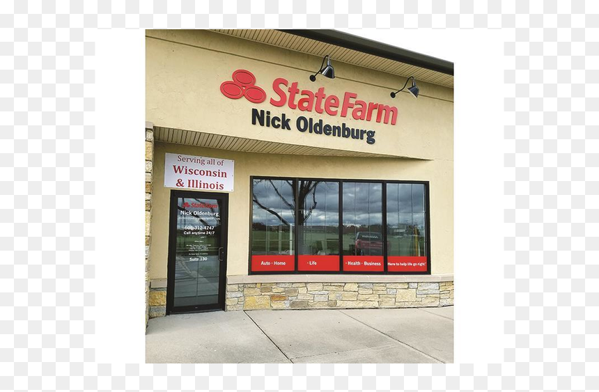 Photo Taken At Nick Oldenburg - Signage, HD Png Download - state farm png