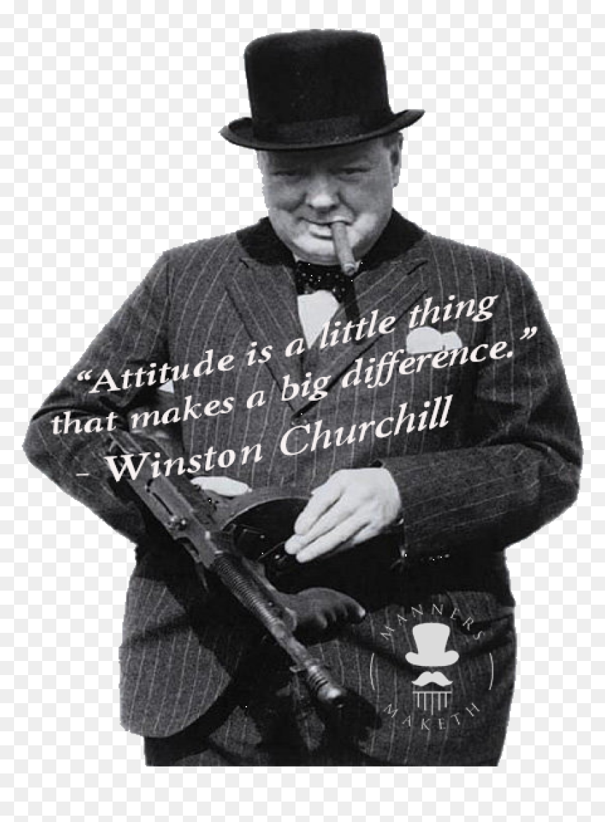 Poster Winston Churchill Tommy Gun, HD Png Download - winston churchill png