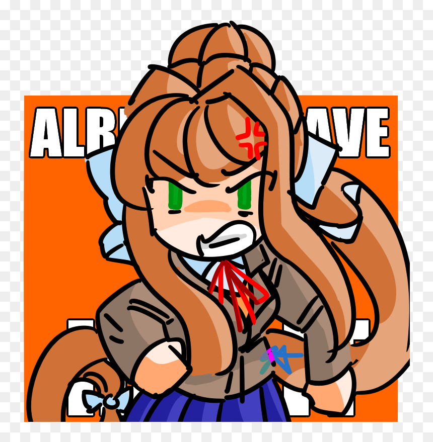 Cartoon, HD Png Download - monika ddlc png