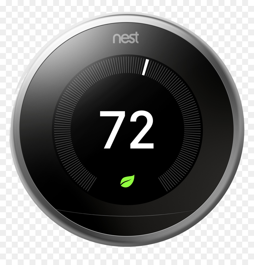 Google Nest Learning Smart Thermostat - Room Thermostat Smart Home, HD Png Download - nest thermostat png