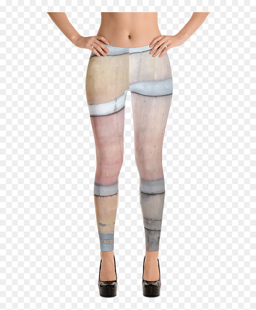 Wine Barrel Leggings For Women - Wine Barrel Front, HD Png Download - wine barrel png