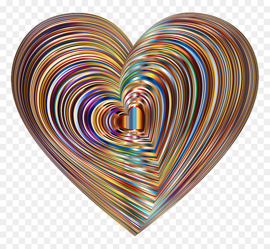 Hearts In Heart Twist - Prismatic Abstract Heart, HD Png Download - twist png