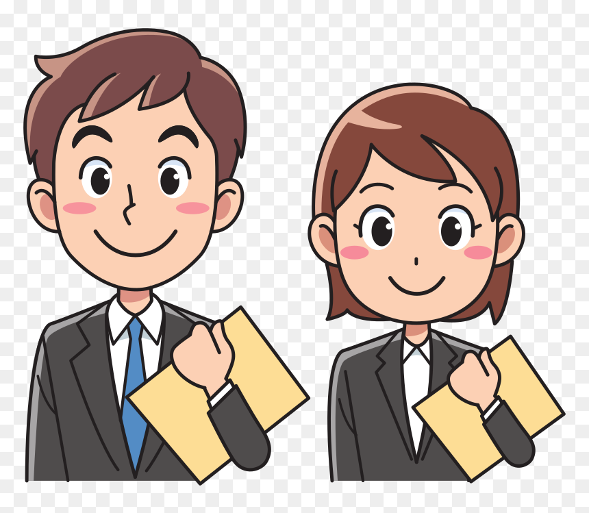 Business Man And Woman With Documents, HD Png Download - happy business woman png