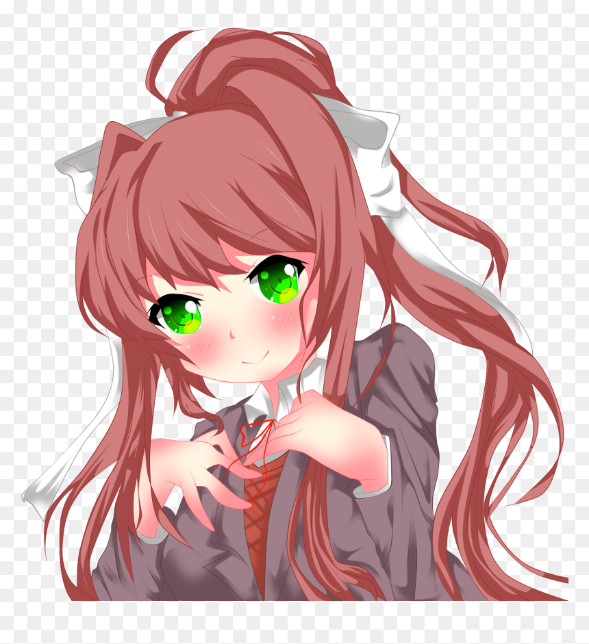 Monika Doki Doki Doki, HD Png Download - monika ddlc png