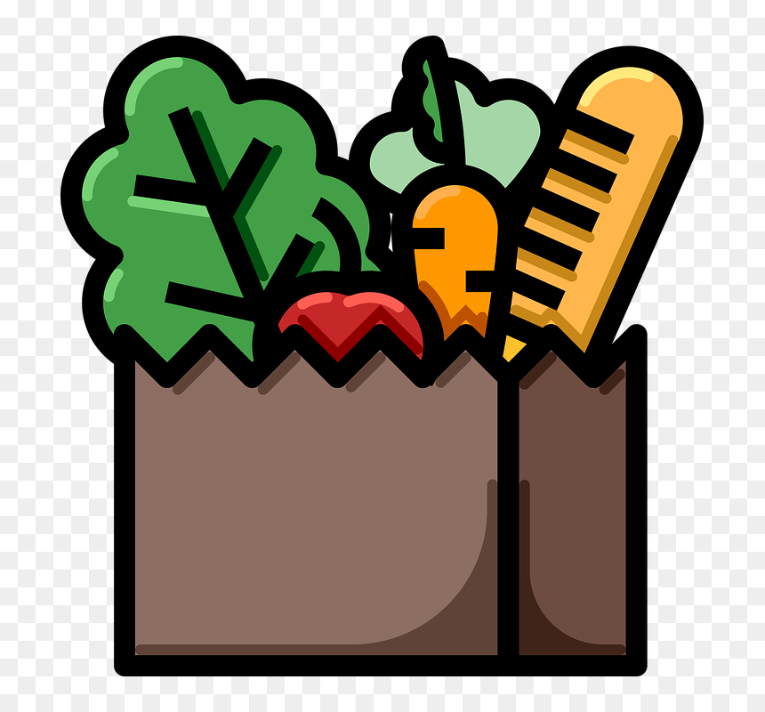 Grocery Bag Icon, HD Png Download - supermarket png