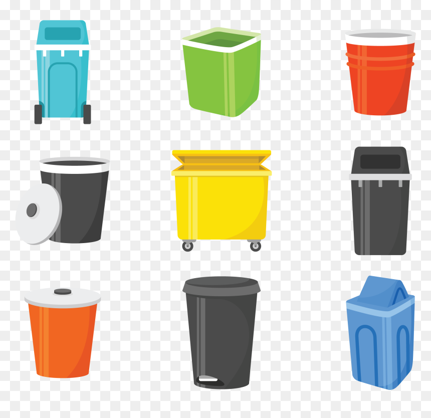 Waste Basket Vector, HD Png Download - dustbin clipart png