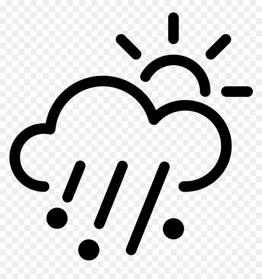 Weather Sun Hail Weather Sun Hail Weather Sun Hail - Cloud And Sun Weather Symbol Png, Transparent Png - hail png