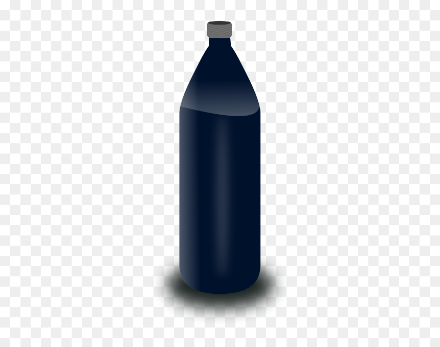 Black Water Bottle Vector Clip Art - Bottle, HD Png Download - bottle vector png