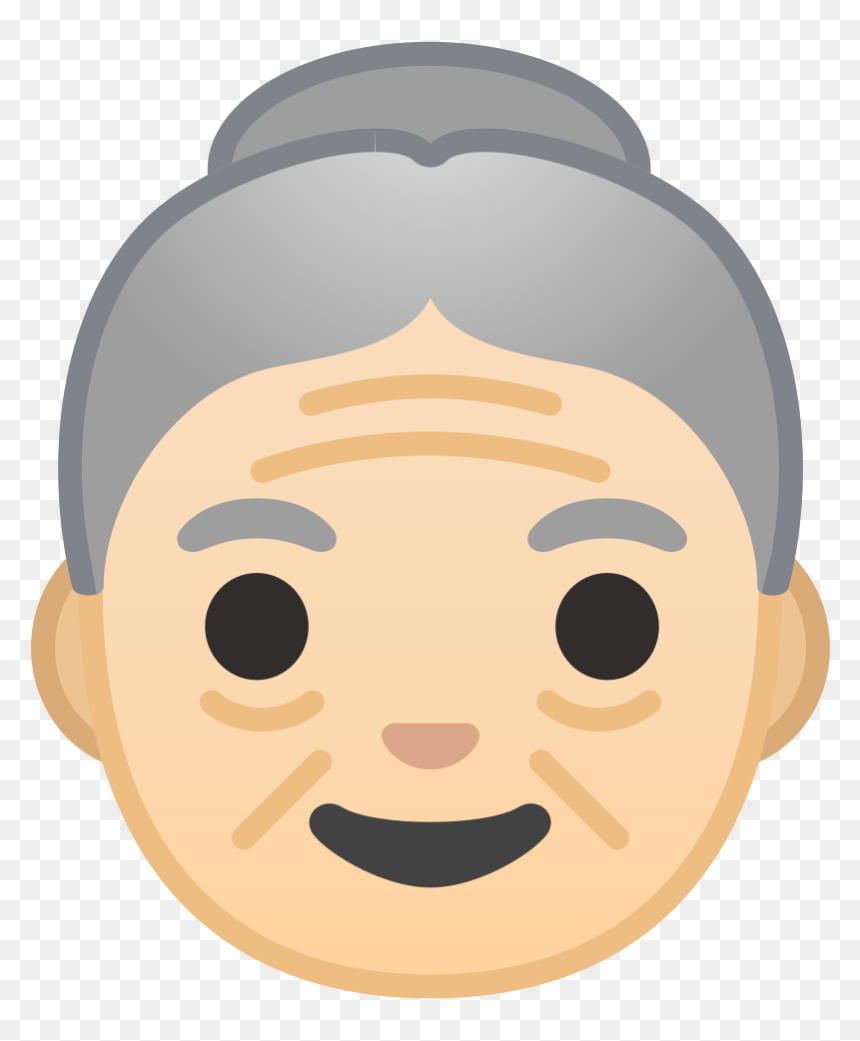 Old Woman Light Skin Tone Icon - Viswa Shanti Stupa Rajgir, HD Png Download - lady face logo png
