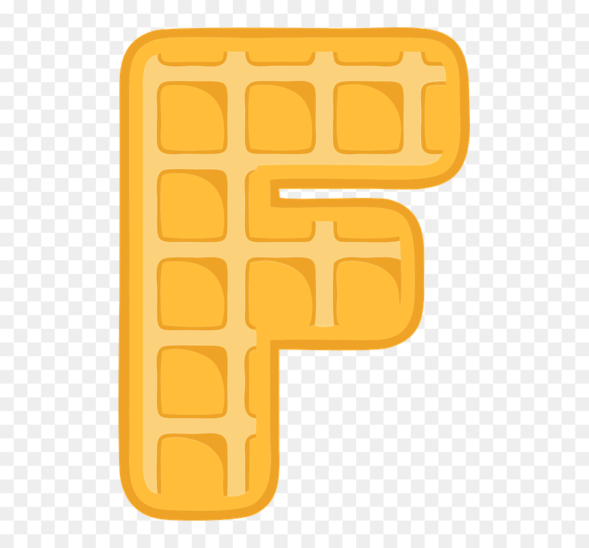 F, Alphabet, Waffle, Letter, Typography, Text, Font - Typography F, HD Png Download - burning letter a png