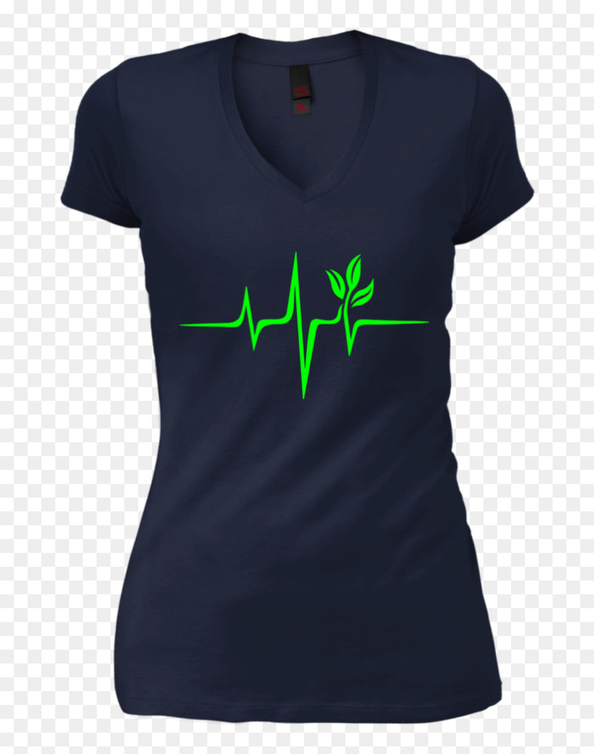 Pulse Green Go Vegan Save Earth Wave Heartbeat T-shirt - Active Shirt, HD Png Download - save earth png