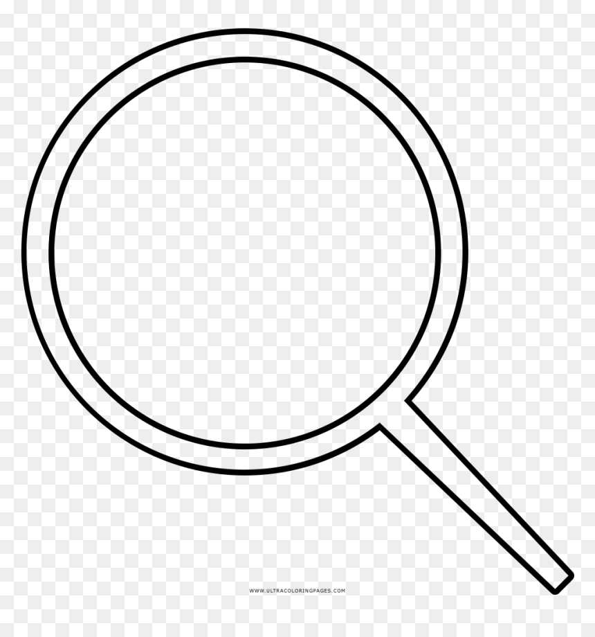 Search Button Coloring Page - Line Art, HD Png Download - search button image png