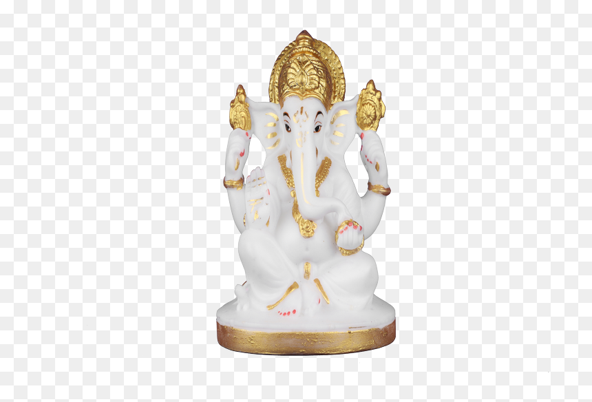 Matte White Marble Ashirwad Ganesh For House, Temple, - Statue, HD Png Download - bahubali crown png