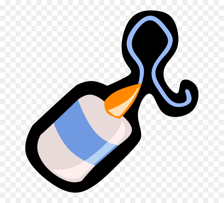 Cement Bottle Vector Image Illustration Of Mucilage, HD Png Download - bottle vector png