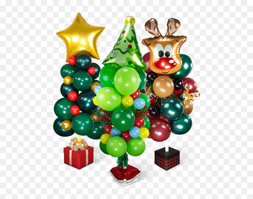 Christmas Balloon Table Centerpieces, HD Png Download - christmas balloons png