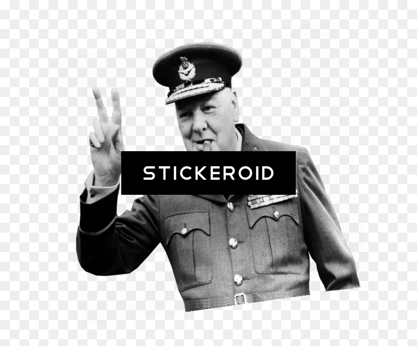 Winston Churchill Military Outfit V Sign , Png Download - Winston Churchill Png, Transparent Png - winston churchill png