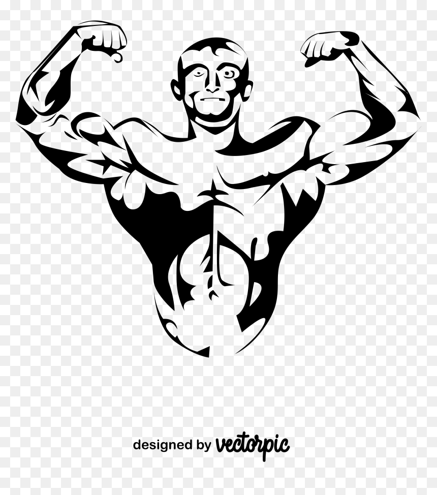 Illustration, HD Png Download - bodybuilding vector png
