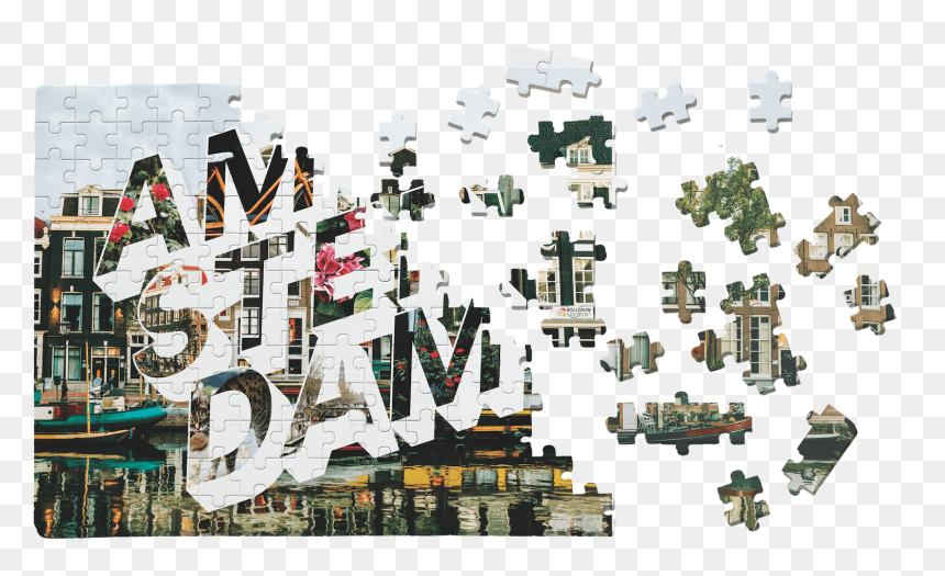 Amsterdam City Puzzle - Graphic Design, HD Png Download - around the world png