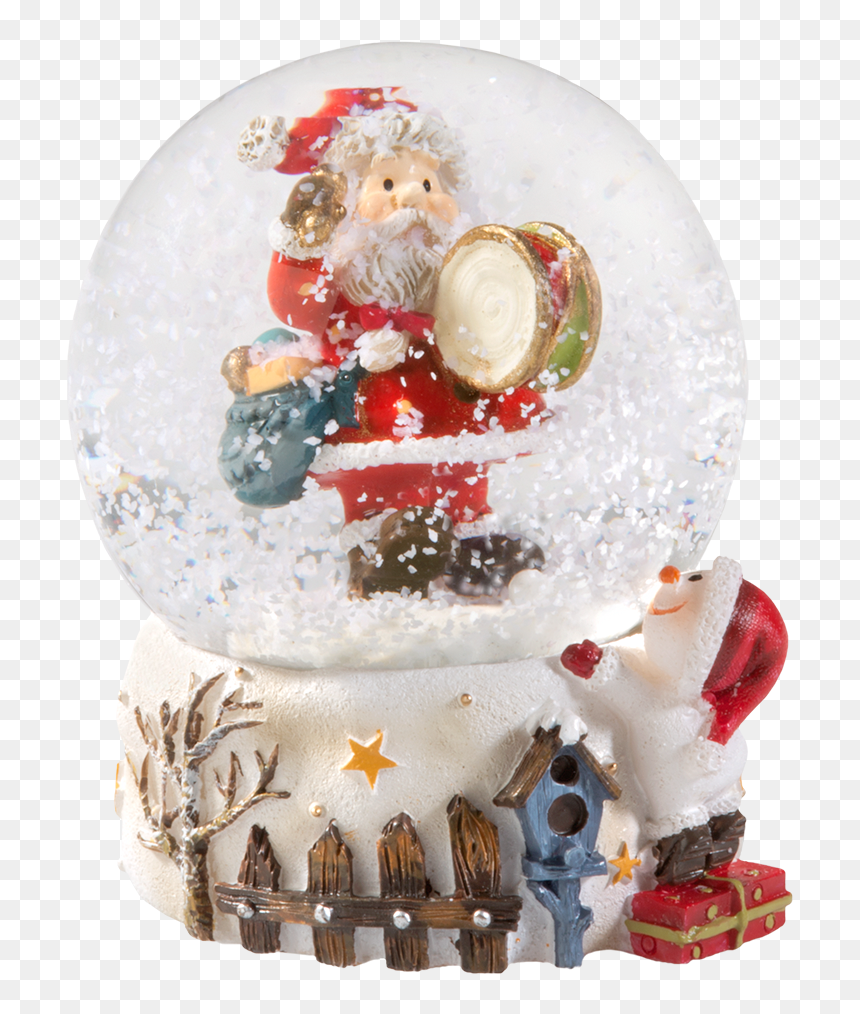 Snow Globe "drum Roll - Christmas Tree, HD Png Download - christmas tree snow png
