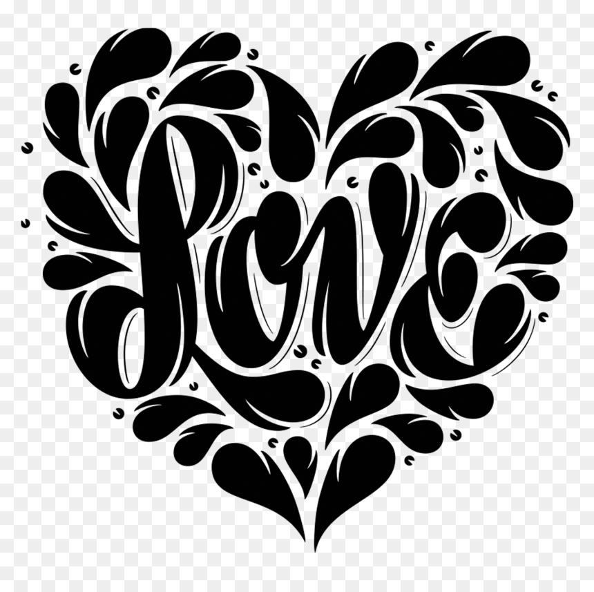 Shape Of Love - Love Lettering, HD Png Download - love shapes png