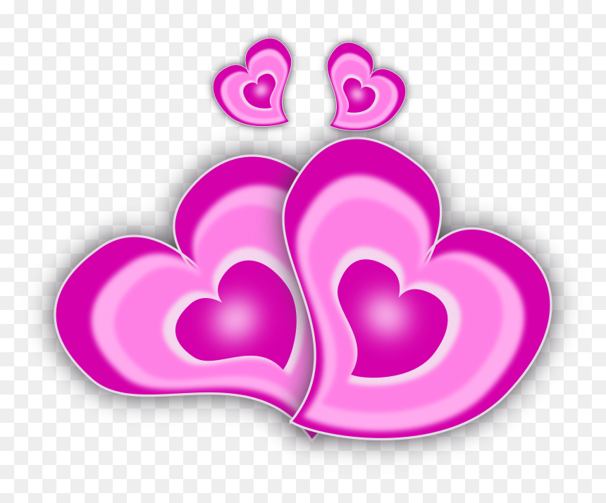 Loving Hearts - Clip Art, HD Png Download - love shapes png