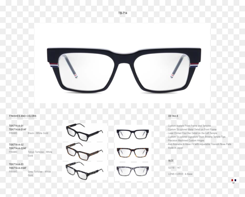 Tb Lookbook 2020 16 - Glasses, HD Png Download - temple frame png